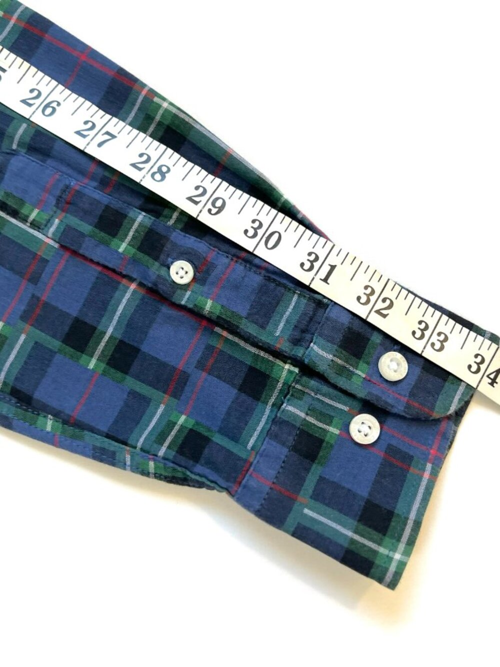 Crown & Ivy - Size M - Multi Tartan Plaid Cotton Long Sleeve Shirt - Blues - EUC - Picture 7 of 11
